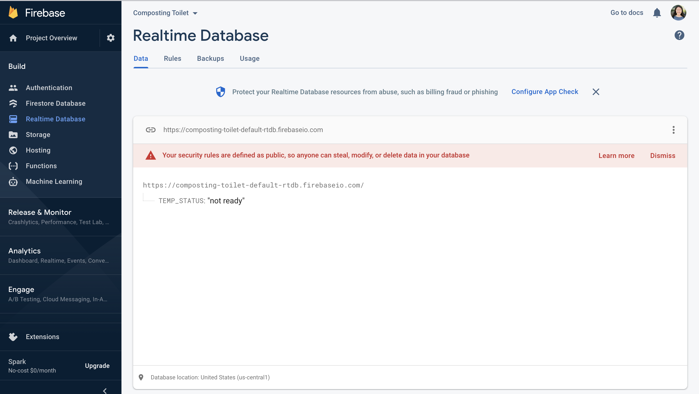 real time database